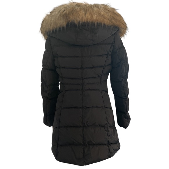LAUNDRY BY SHELLI SEGAL Faux Fur Hooded Puffer Jacket Black - Small - Picture 2 of 4